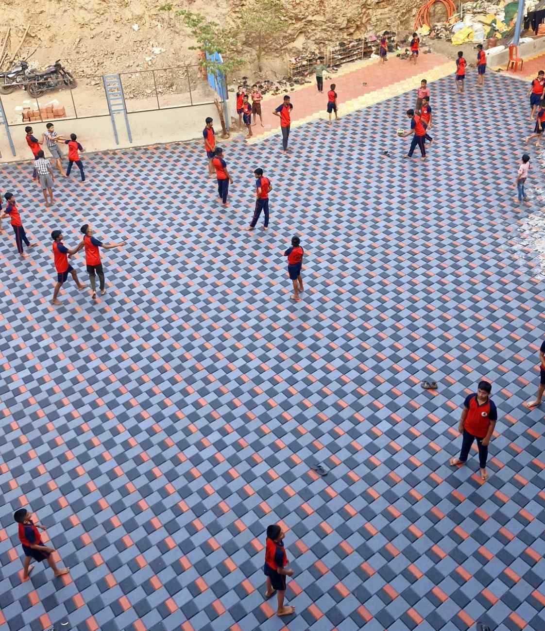 School campus pattern